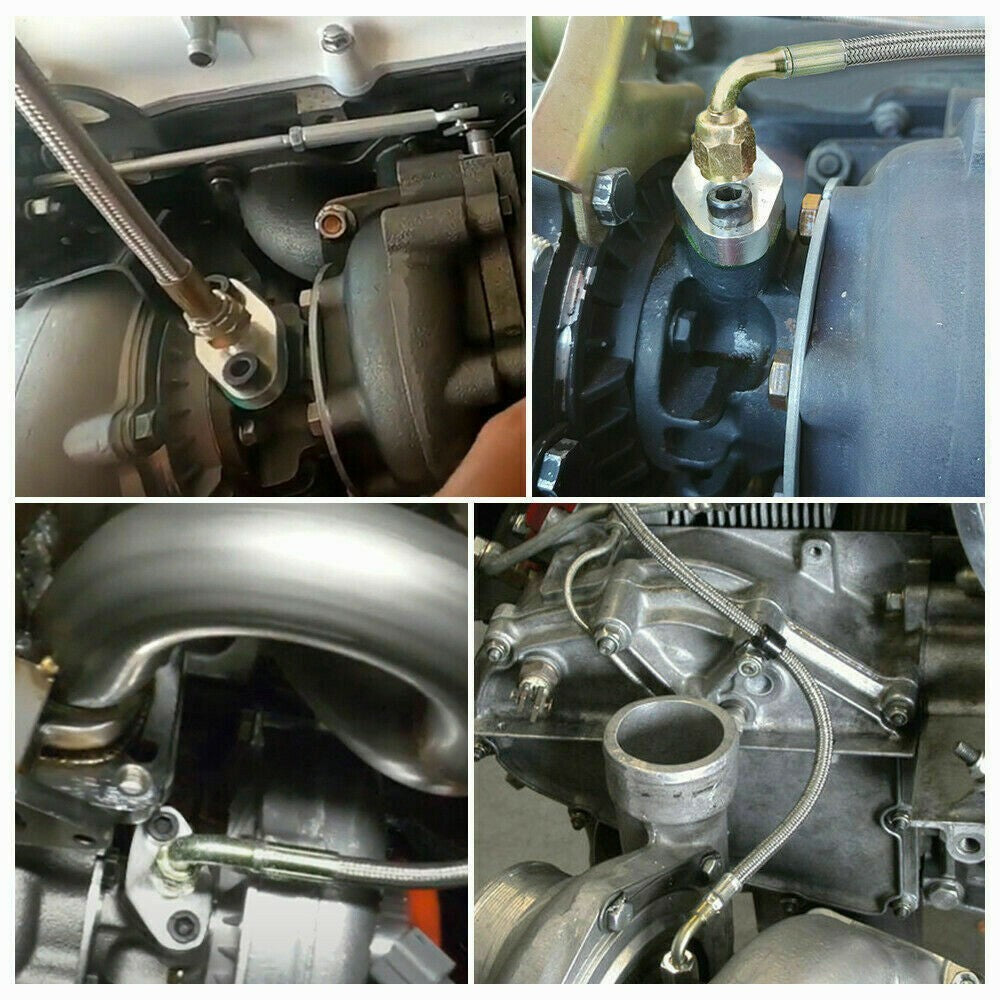 Turbo Oil Feed Line Kit T3 T4 T60 T61 T70 1/8 PNT 90 Degree 41 in.