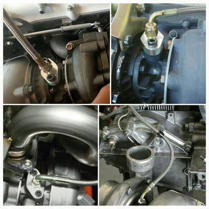 Turbo Oil Feed Line Kit T3 T4 T60 T61 T70 1/8 PNT 90 Degree 41 in.