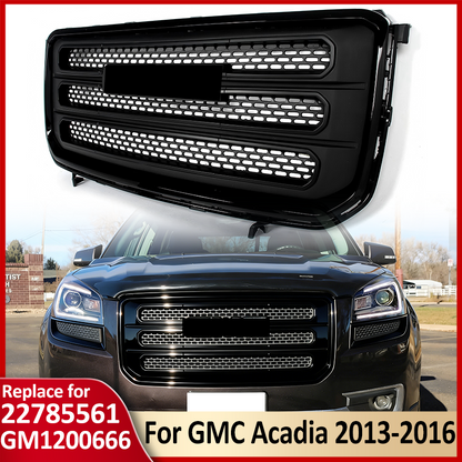 Gloss+Matte Black Front Bumper Grill Grille For GMC Acadia 2013-2016 GM1200666