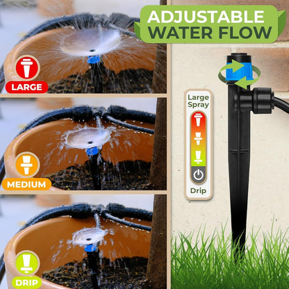 30Pcs 360?? Adjustable Water Flow Irrigation Drippers Stake Emitter Drip System