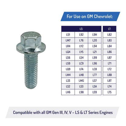 Rear Main Cover Plate Flange Bolts for LS/LT Engine LS1, LS2, LS3, LSX, LT1, LT2