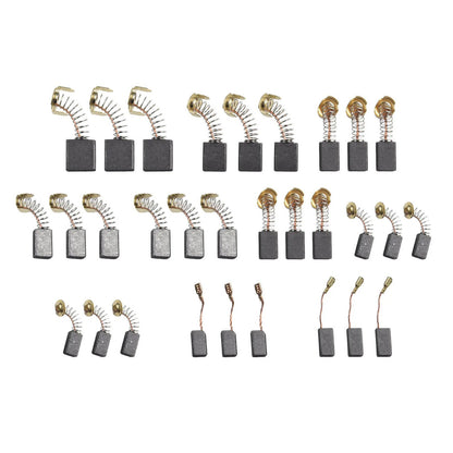 60Pcs 10 Sizes Electric Motor Carbon Brushes Replacement For Power Tool