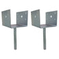U Shaped 6x6 Deck Post Concrete Anchor Spike Fence Base, Zinc Plated (2)
