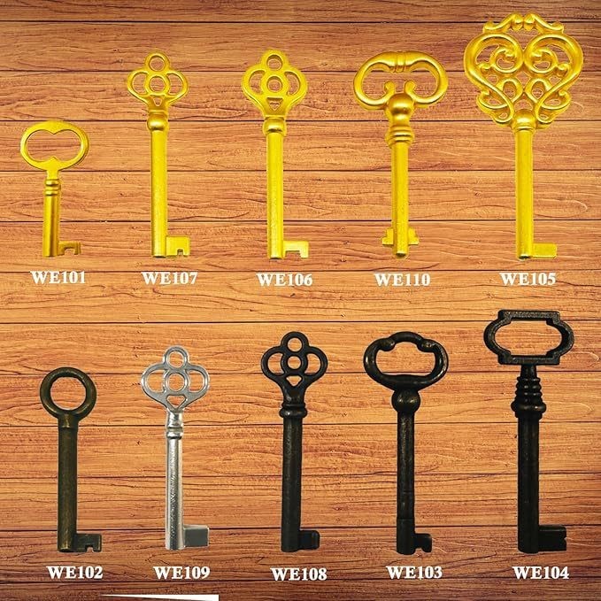 10PCS Universal Skeleton Keys Replacement for Vintage Antique Furniture