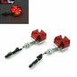 2x Custom Red Maltese Cross LED Turn Signal Light Fit For Motorcycle
