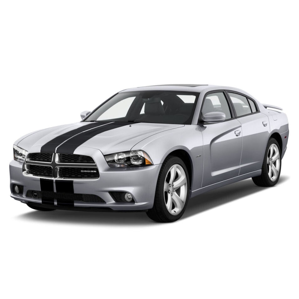 DUAL 10" VINYL RALLY STRIPES RACING STRIPE + BONUS INSTALL KIT For DODGE CHARGER