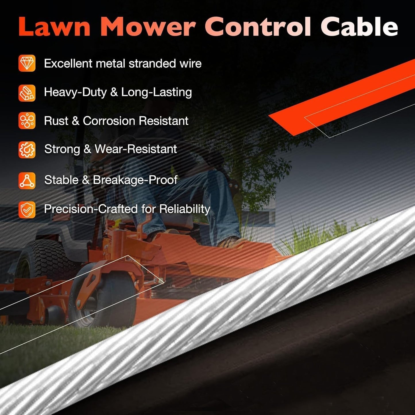 06944500 Control Cable For Ariens Gravely ST622 ST522 ST22 String Trimmers