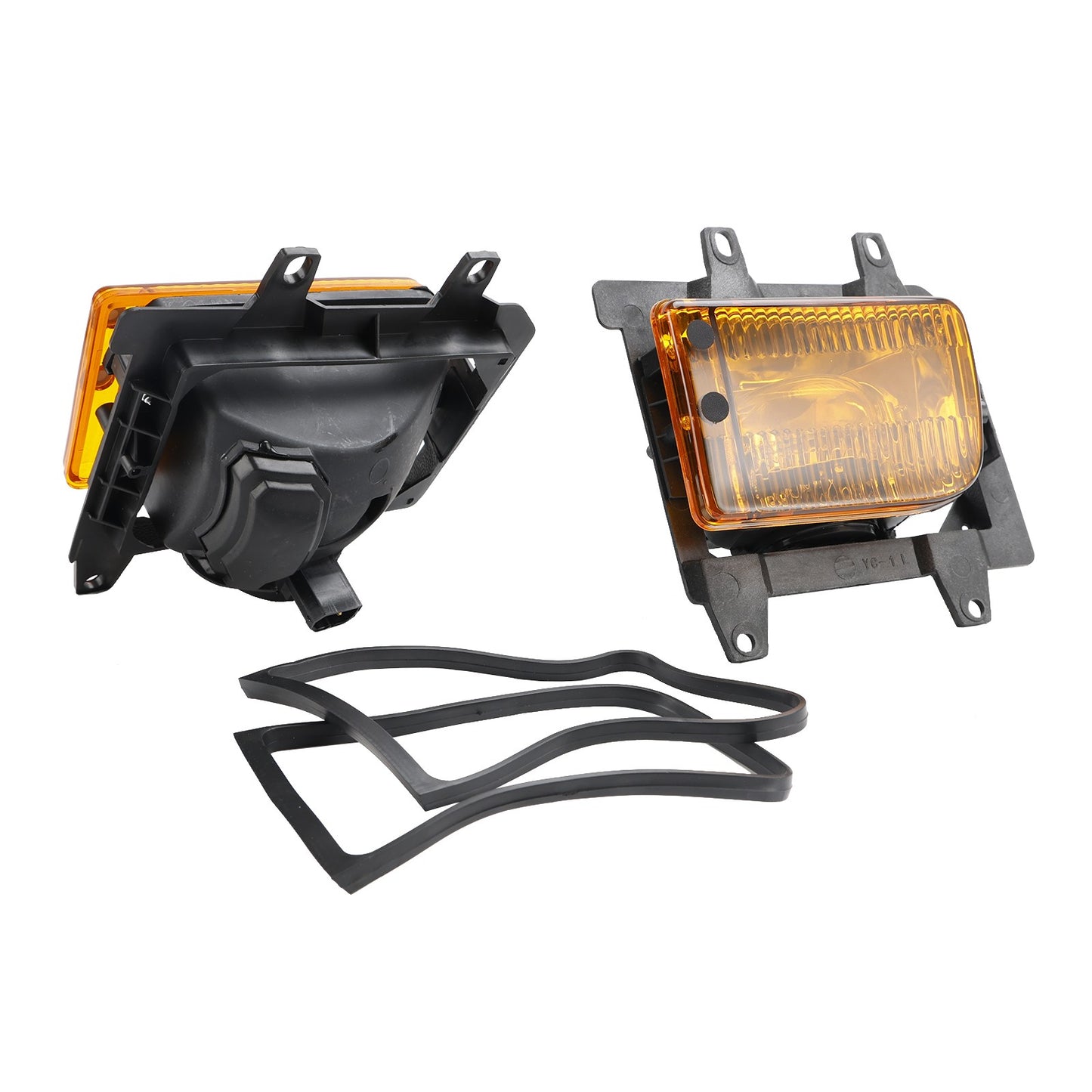 Front Bumper Yellow Fog Lights Plastic Lens For 85-93 BMW E30 3-Series Sedan USA