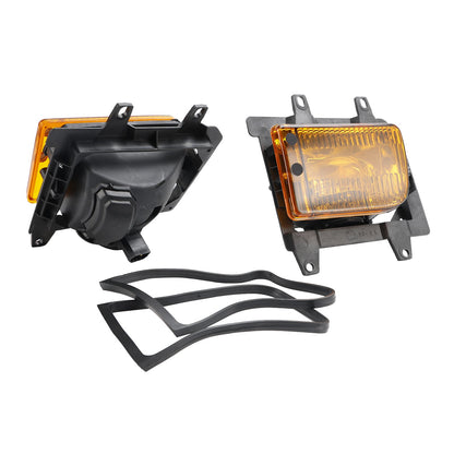 Front Bumper Yellow Fog Lights Plastic Lens For 85-93 BMW E30 3-Series Sedan USA