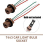 Universal Pigtail Wire Female Socket 7443 Two Harness Front Turn Signal Lamp