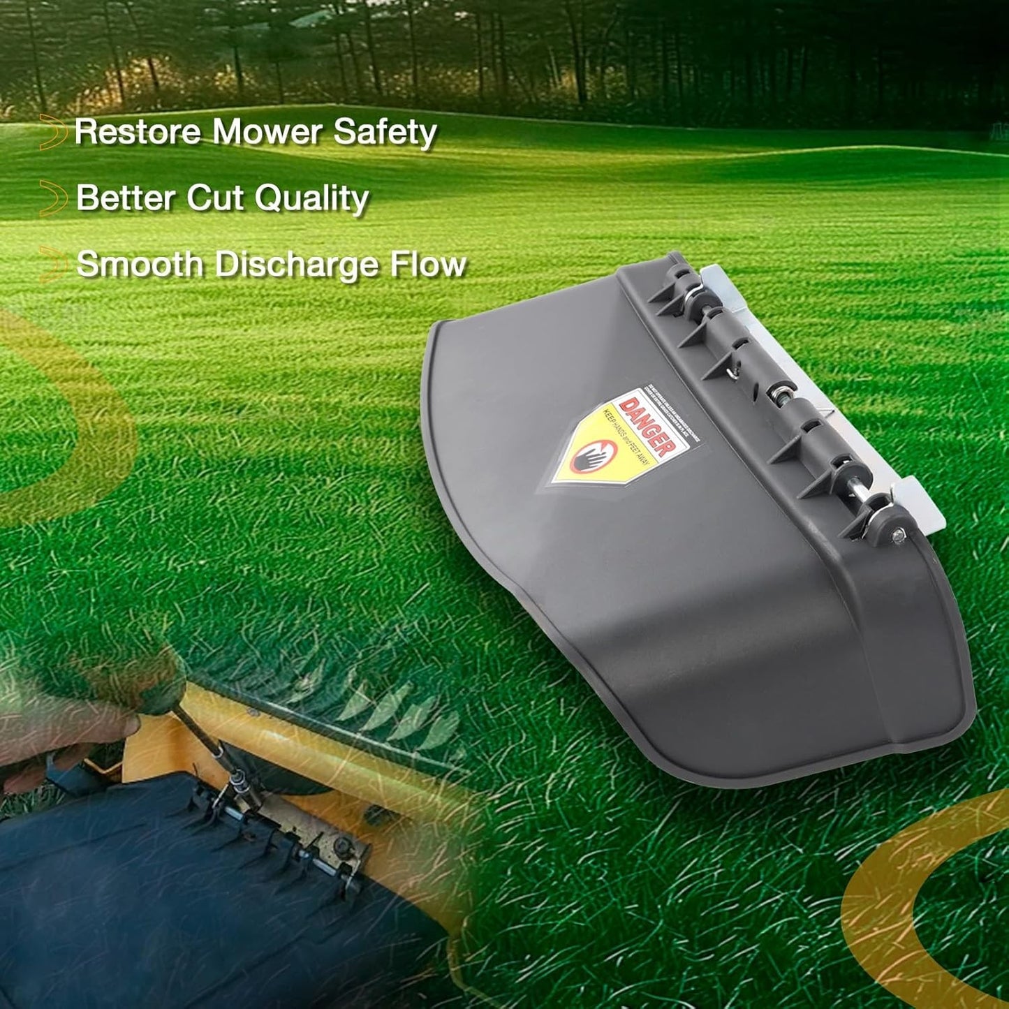 Mower Side Discharge Chute Grass Deflector For Cub Cadet RZT Troy-Bilt 631-05058