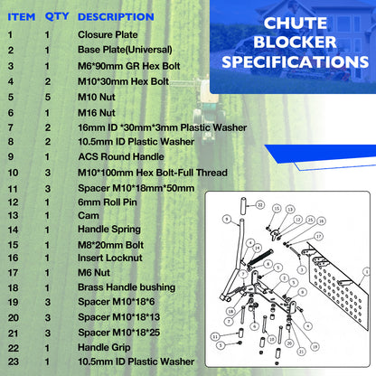 088-6003-00 Advanced Chute Blocker System Fits Most ZT Toro Mowers ACS6000ULS
