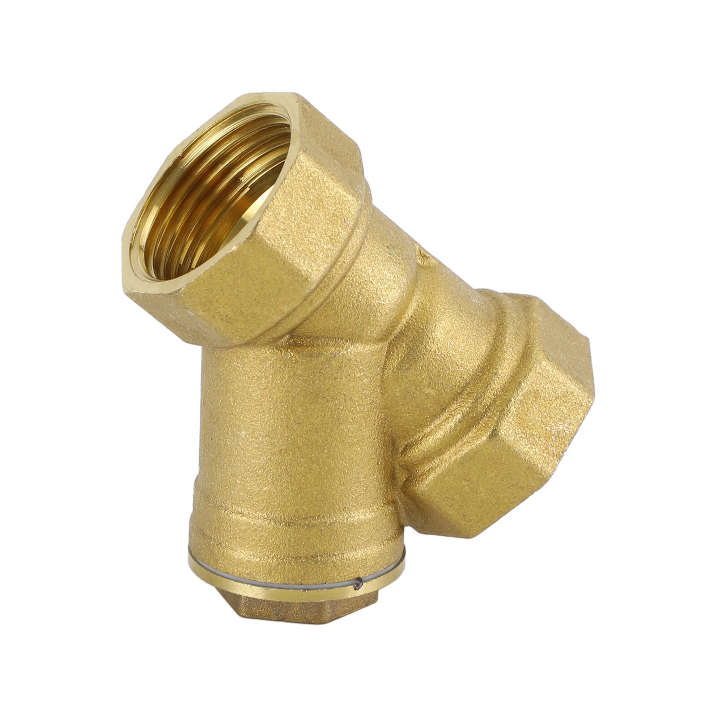 1" NPT Thread Y Shaped Brass Strainer Filter Valve Connector For Water Oil