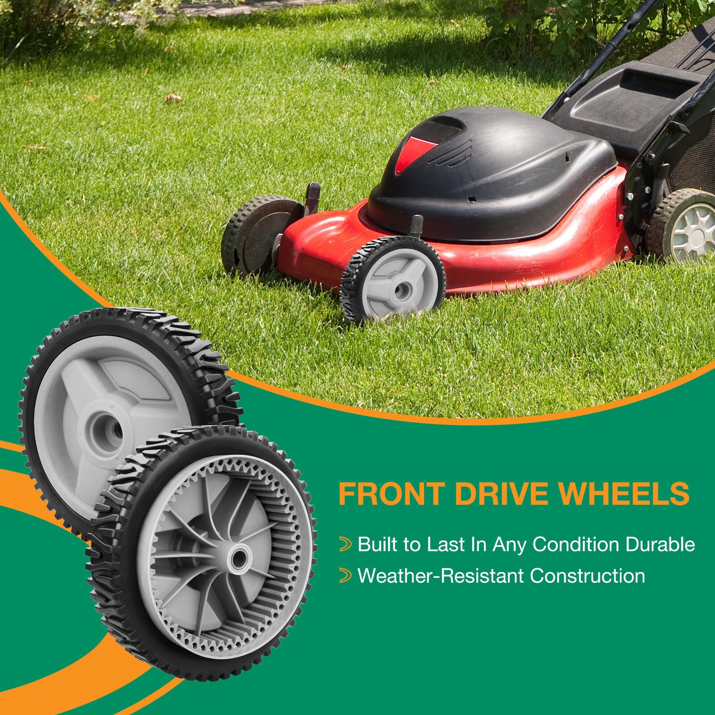 8" Lawn Mower Front Drive Wheel Set For Husqvarna 5521 CHV XT722FE 532401274