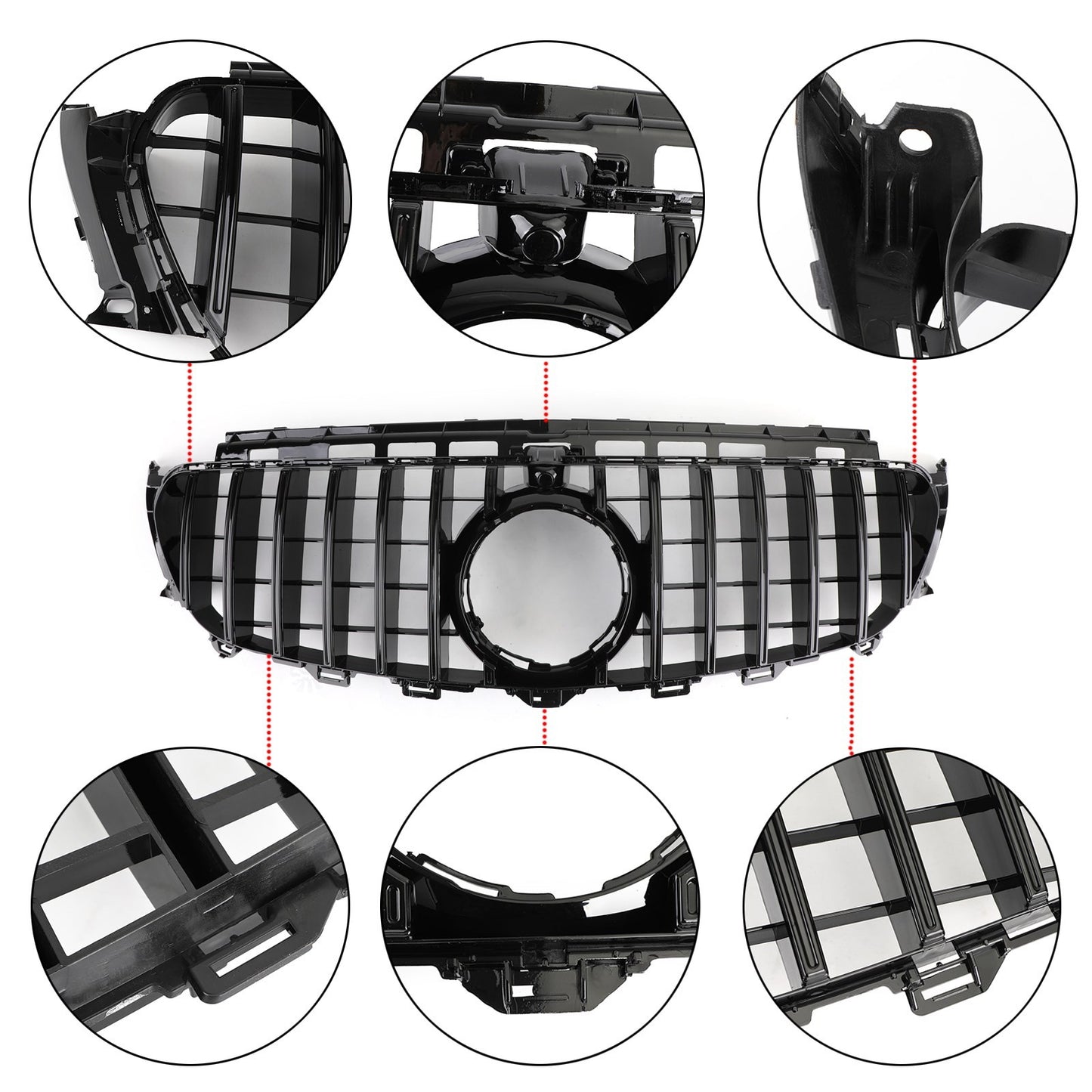 Front Grill Grille W/ CAMERA Fit Mercedes Benz W213 E-Class 2016-2019