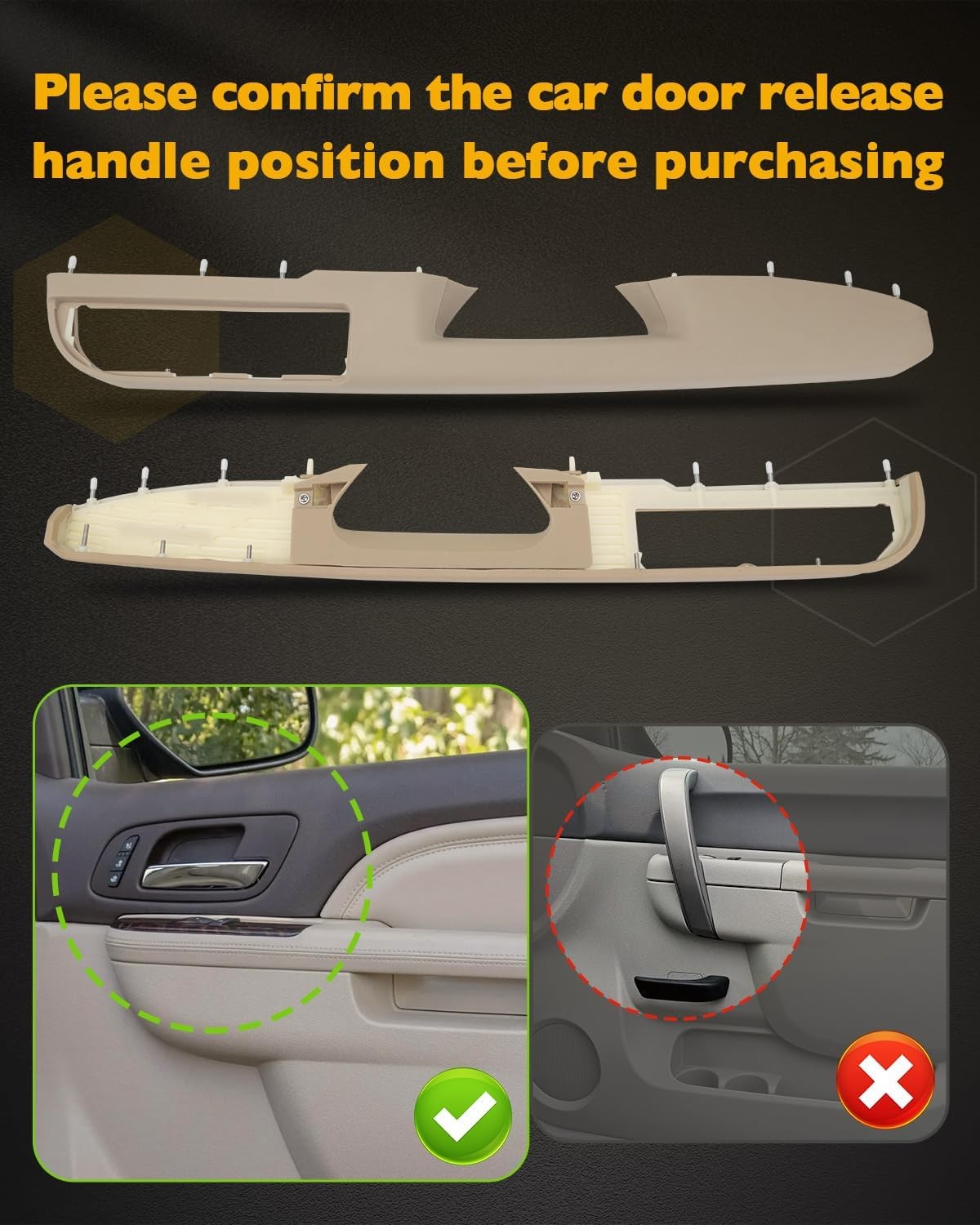 Passenger Armrest Repair Kit For 10-14 Chevy Silverado GMC Sierra 1500 2500 Tan