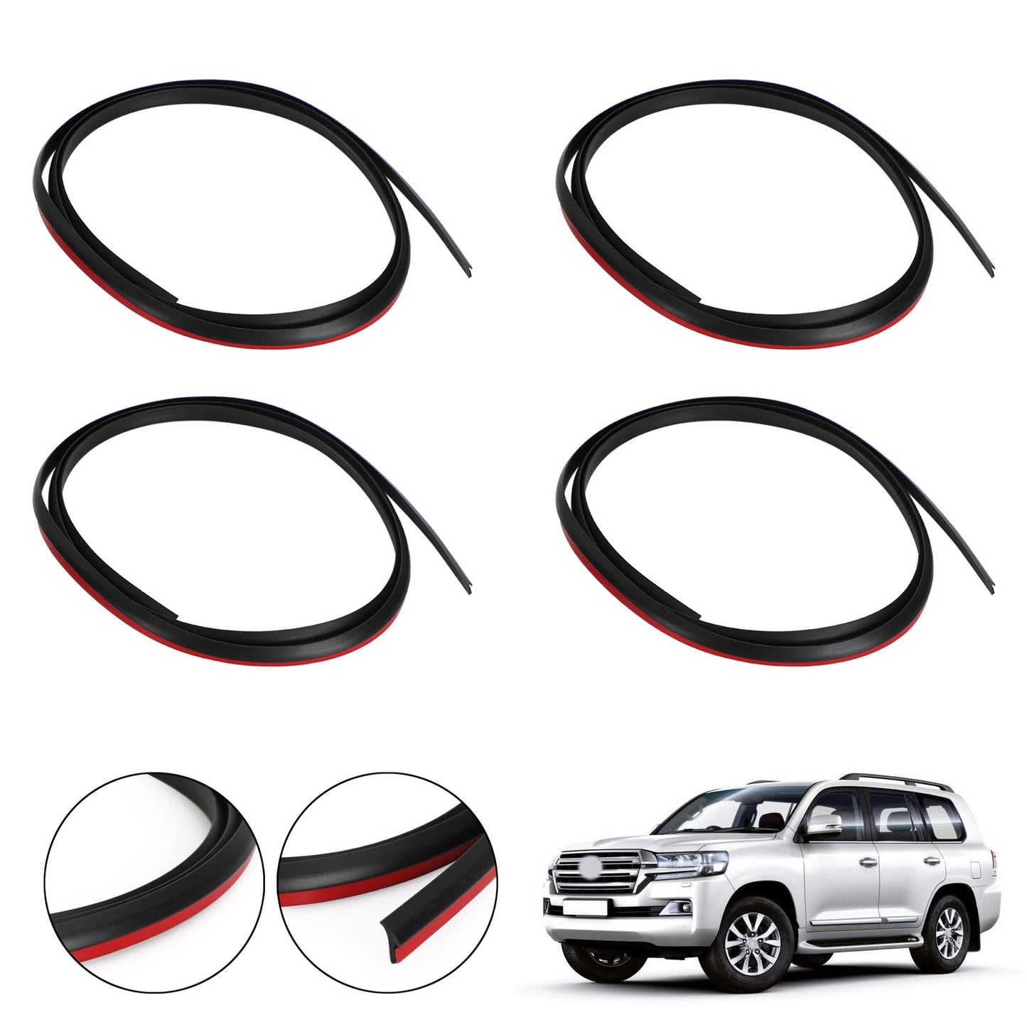 4x Flare Rubber Seal 538516002001 For Toyota Landcruiser 80 Series FJ80 HDJ80