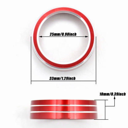 Red Aluminum Center Console AC Switch Ring Cover Trim For Honda Civic 2016-2021