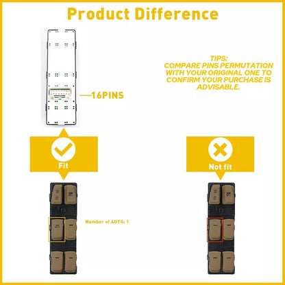 Master Power Window Switch for Hyundai Sonata 2011-2015 Front LH 93570-3S000
