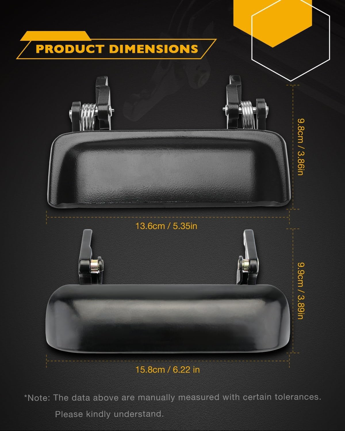 3X Metal Tailgate & Exterior Door Handle Set For 1998-11 Ford Ranger Mazda B2300