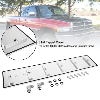 Billet Tappet Cover KIT For Cummins 5.9L 12v 24v 1989 1990-1999 2000 2001 02 USA