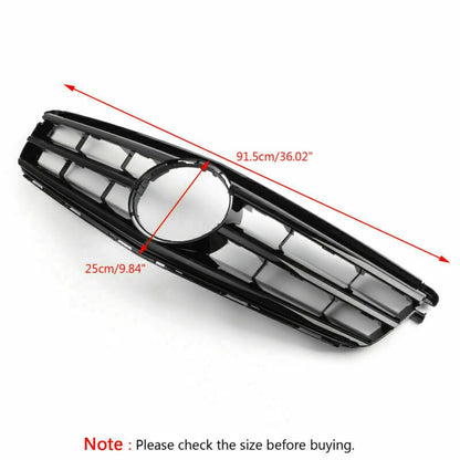 ??Front Bumper Grille For For Benz C Class W204 W/LED Emblem C300/C350 08-14 Blk