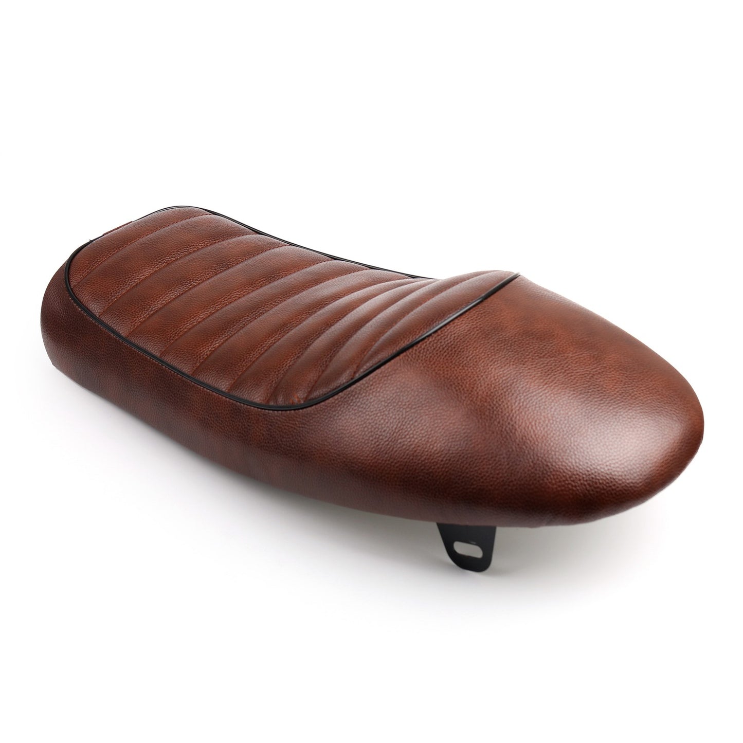 Universal Motorcycle Flat Hump Cafe Racer Vintage Brat Scrambler Seat in Brown