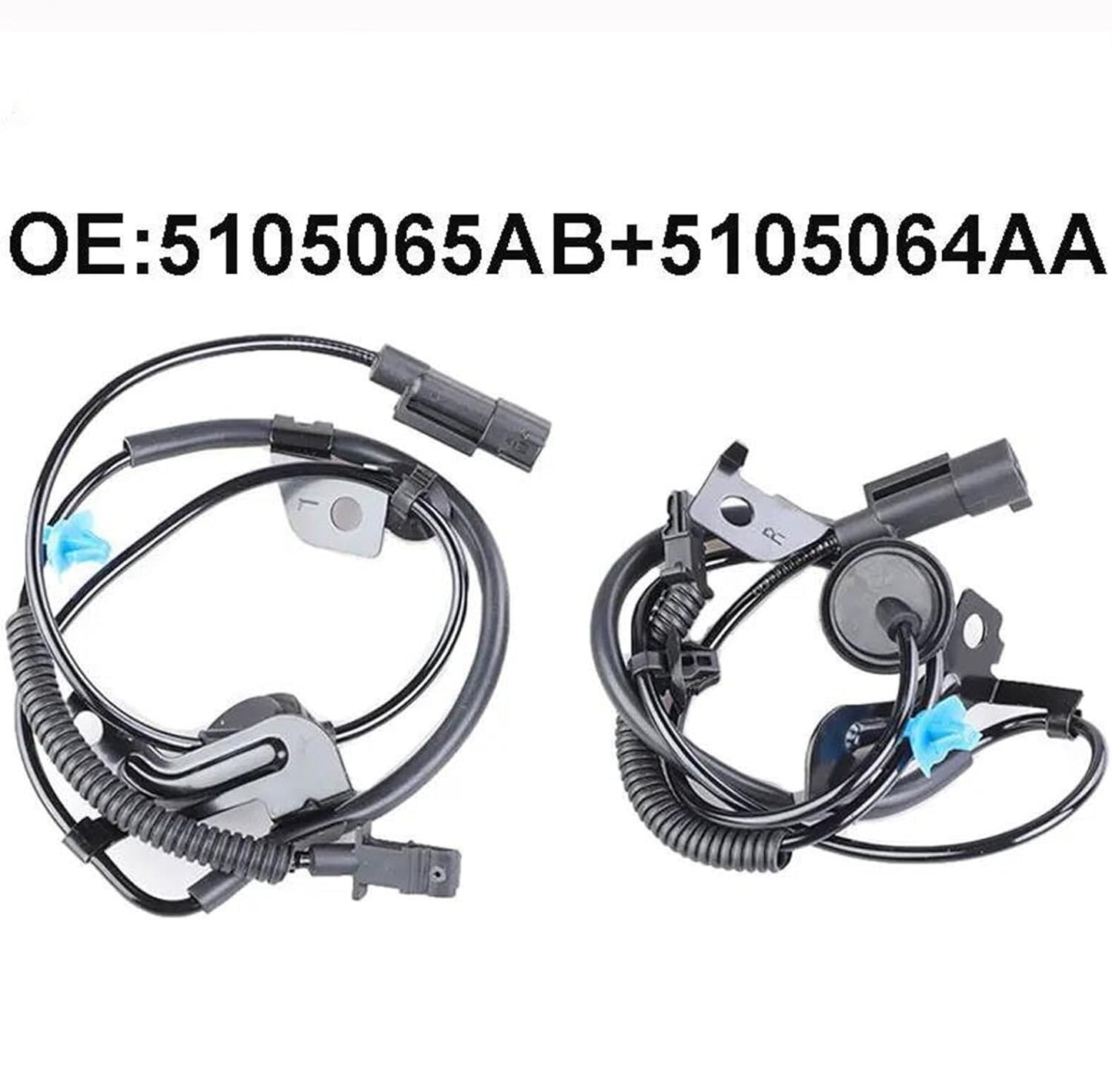 Rear L&R 2x ABS Wheel Speed Sensor W/Connector for Caliber Compass Patriot W/4WD
