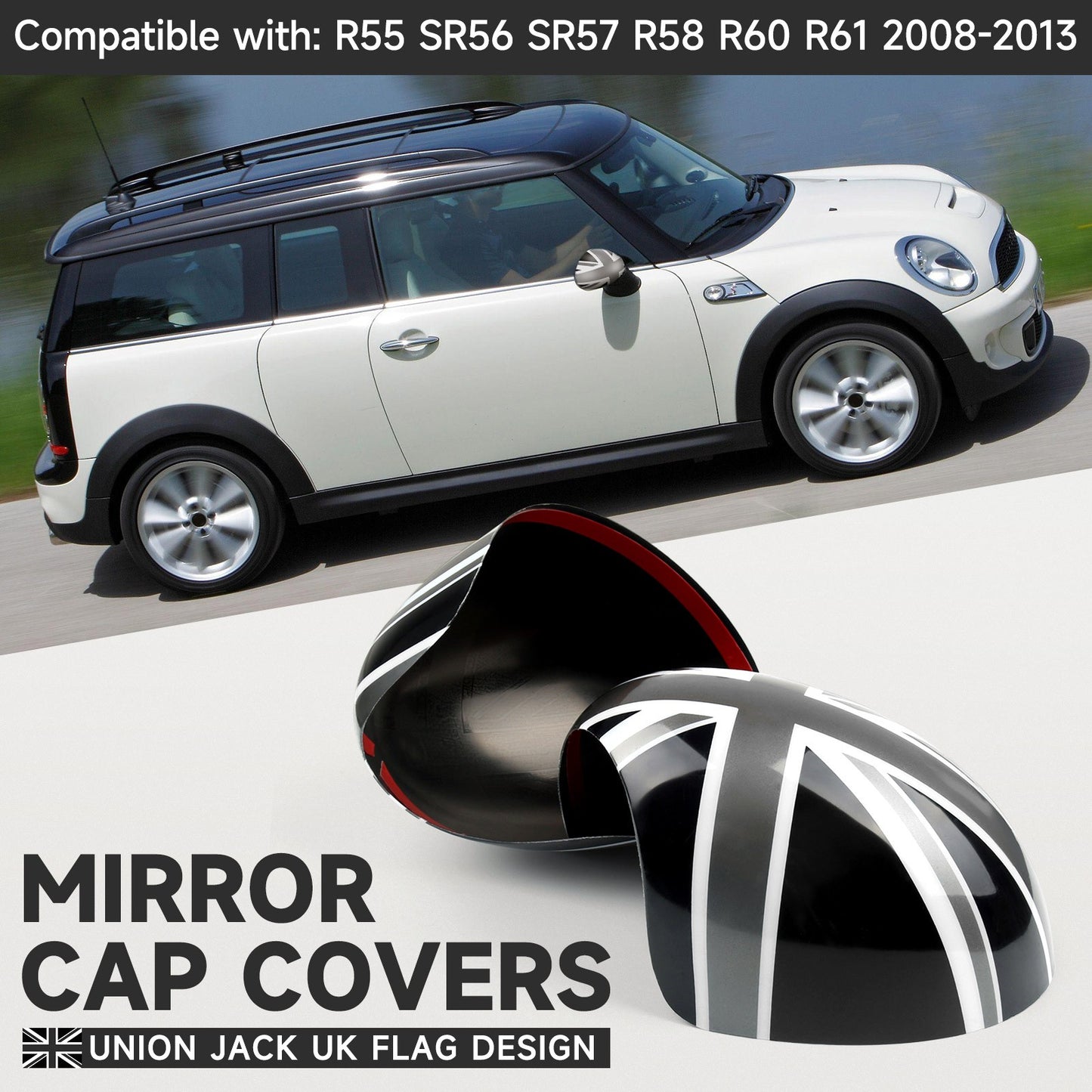 Mirror Covers Fit for MINI Cooper R55 R56 R57 R58 R59 R60 R61 Power Fold Mirror