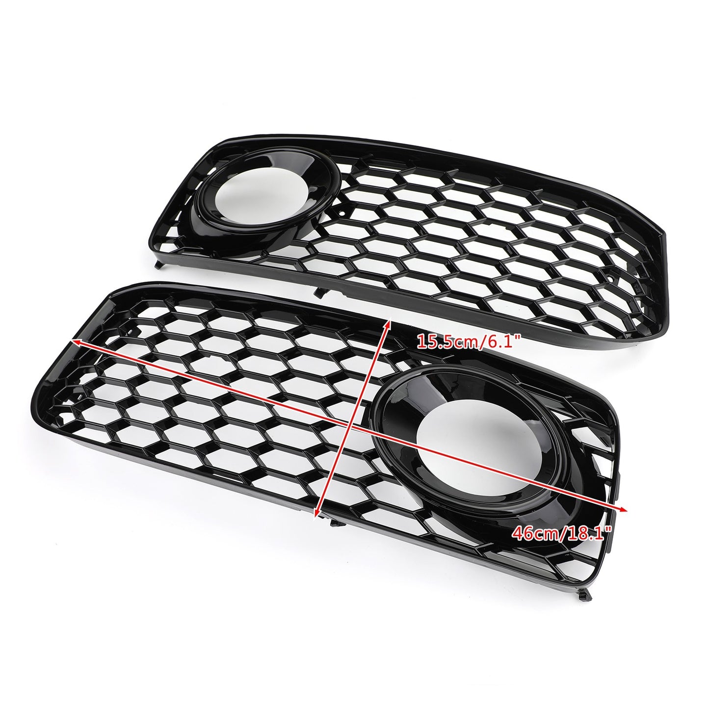 2pcs Fog Light Grill Grille Black Trim For Audi A5 S-Line S5 B8 RS5 2008-2012