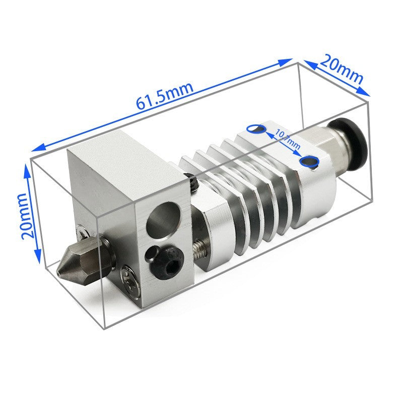 2Pcs For Ender 3 5 Pro CR10 CR10S CR20 Metal Hotend Hot End Extruder All Upgrade