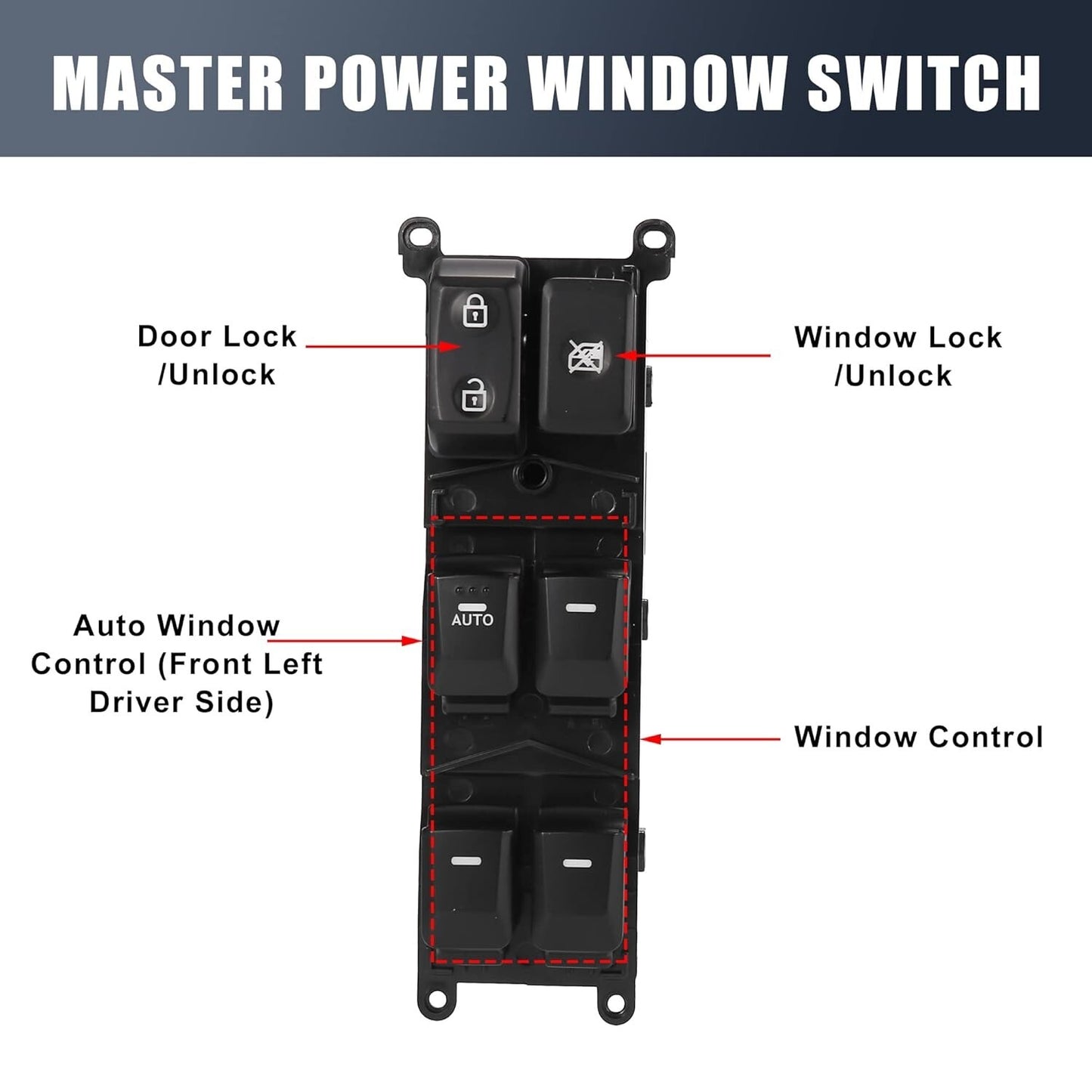 Fit Kia Rio 2012 2013 2014 2015 Left Driver Window Master Switch 935701W155 EXXI