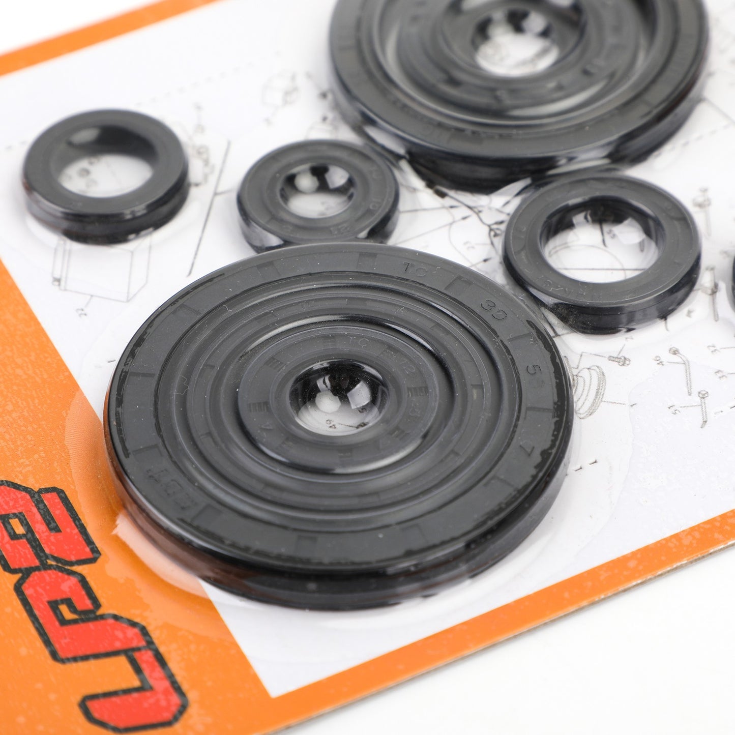 Complete Engine Oil Seal Crankcase Kit 10pcs for Honda CRF250R CRF250X 2004-2017