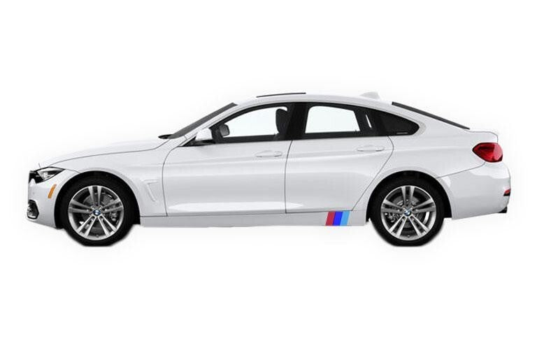 M Style SideSkirt Hash Mark Racing Stripe Rally Decal Kit For BMW 3 Series