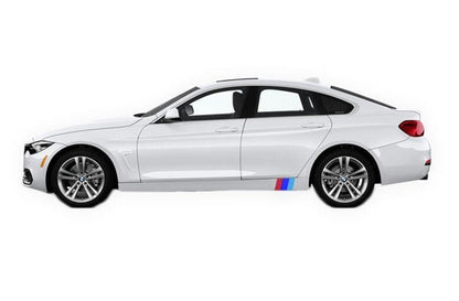 M Style SideSkirt Hash Mark Racing Stripe Rally Decal Kit For BMW 3 Series