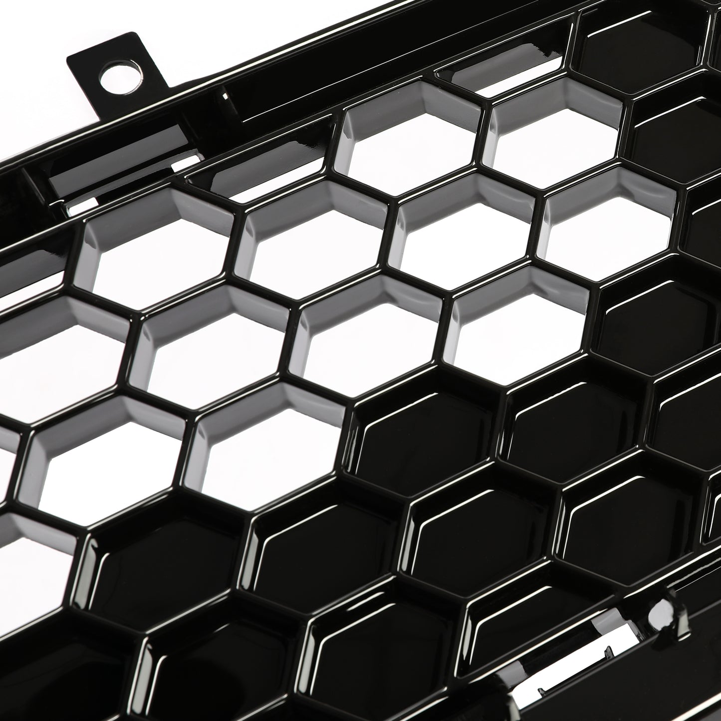 Solid Spare For 2018-2022 Ford Mustang Front Upper Grille + Lower Mesh Grill Honeycomb Black
