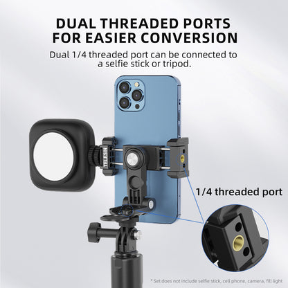 Phone Holder 360Degree Rotating Expandable Fill Light Mobile Phone Desktop Stand