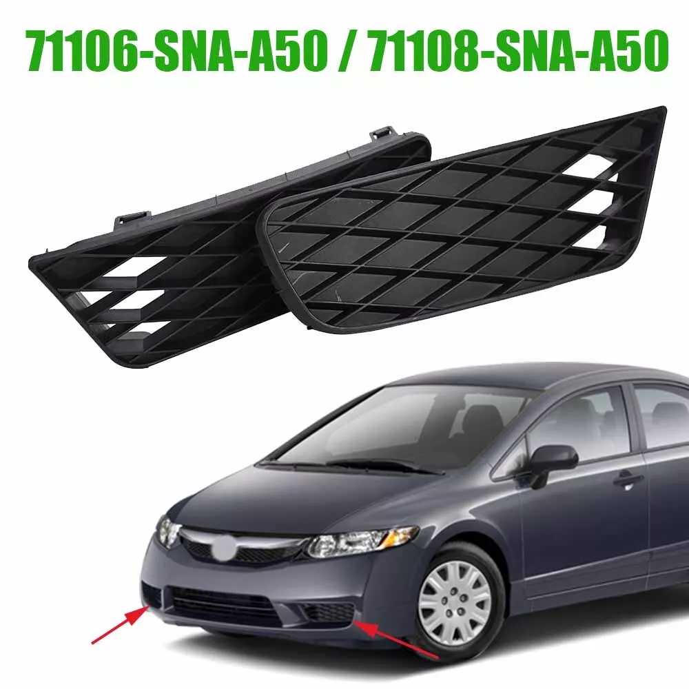 Front Outer Lower Fog Light Cover Set For Honda Civic 2009-2011 71106SNAA50