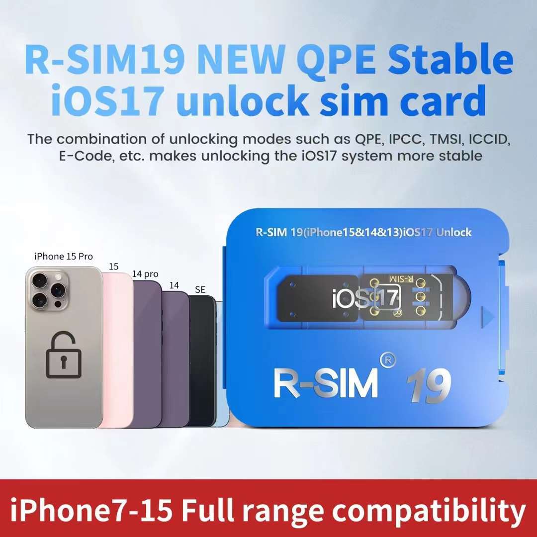 R-SIM 19 NEW QPE Stable IOS17 Unlock SIM Card for iPhone 15/14 Pro MAX 13 Pro 12