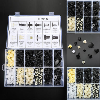 292PCS Fender Door Hood Bumper Trim Clips Body Retainer Assortment&Screwdriver