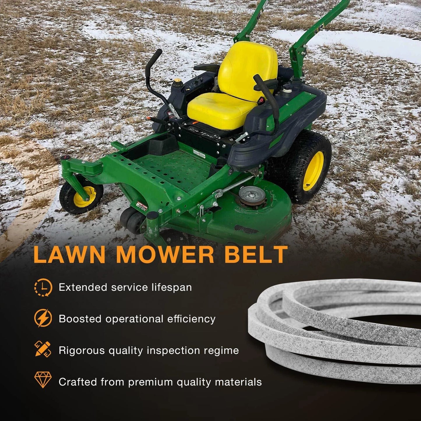 60" Lawn Mower Deck Drive Belt Fits John Deere Z970R Z945M EFI TCU30356 TCU35604