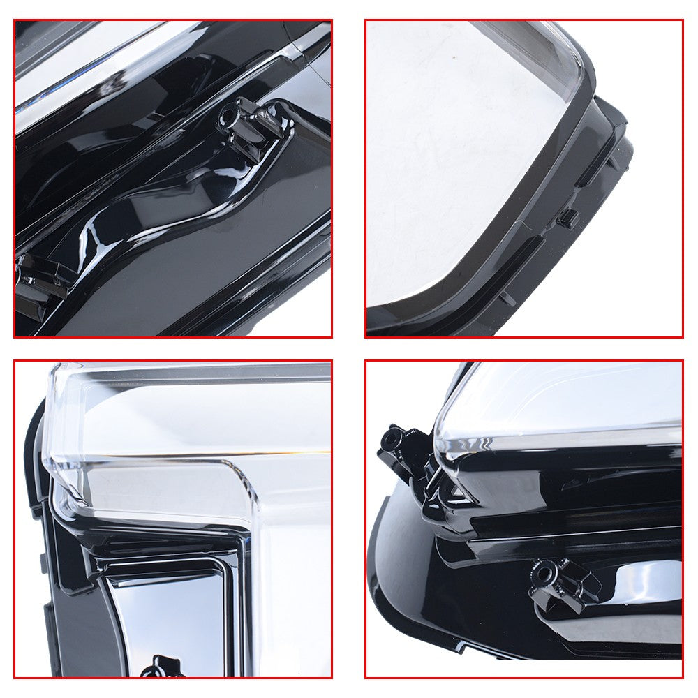 New A Pair Headlight Clear Lens Shell + Glue For 2022 2023 2024 GMC Sierra 1500