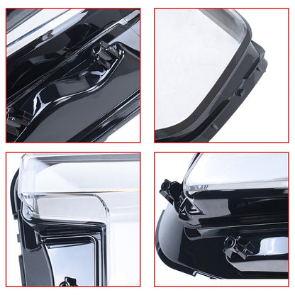 New A Pair Headlight Clear Lens Shell + Glue For 2022 2023 2024 GMC Sierra 1500