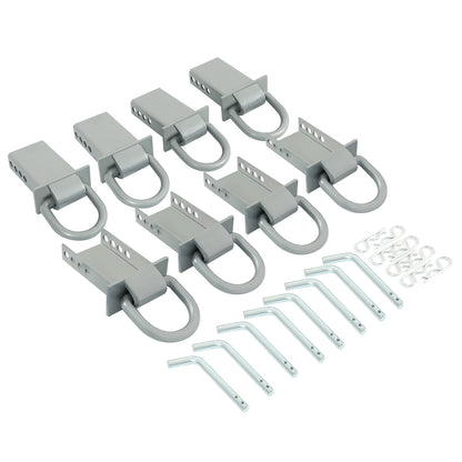 Solid Spare 8 Heavy Duty Trailer Stake Pocket D Ring 5400Lbs Load Limit For Standard 2"x4"