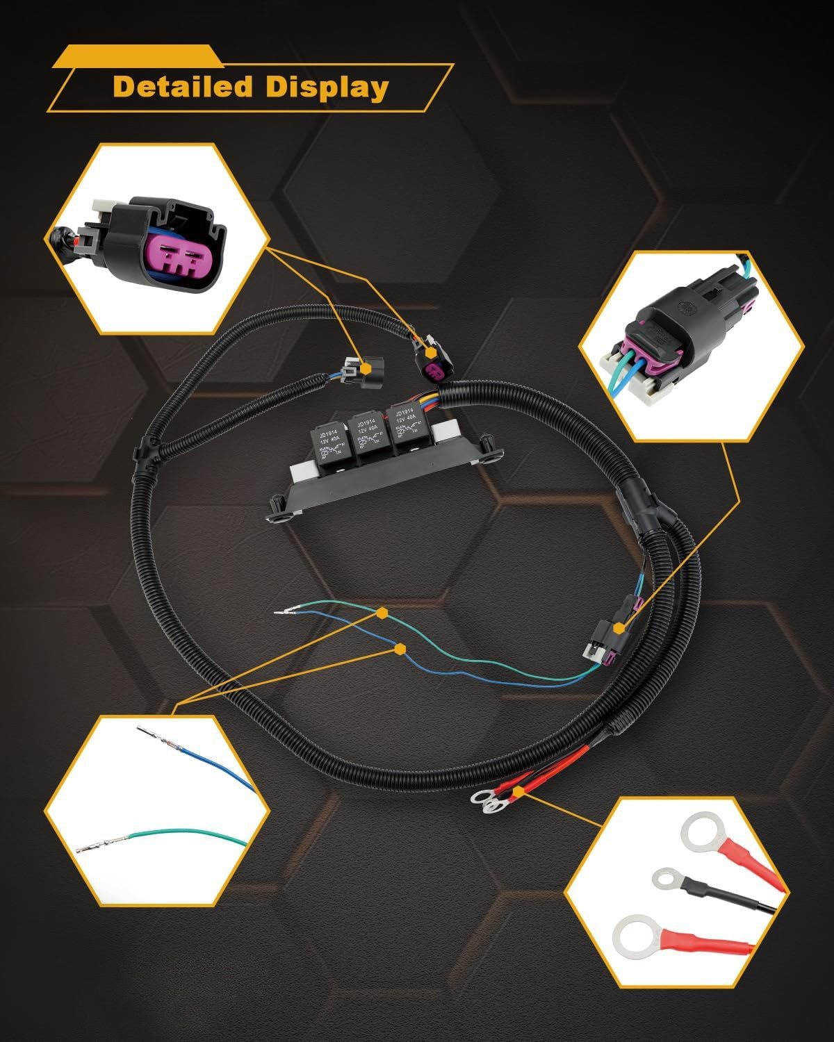 Electric Fan Dual Speed Control Wiring Harness For 99-07 Chevy Silverado Sierra