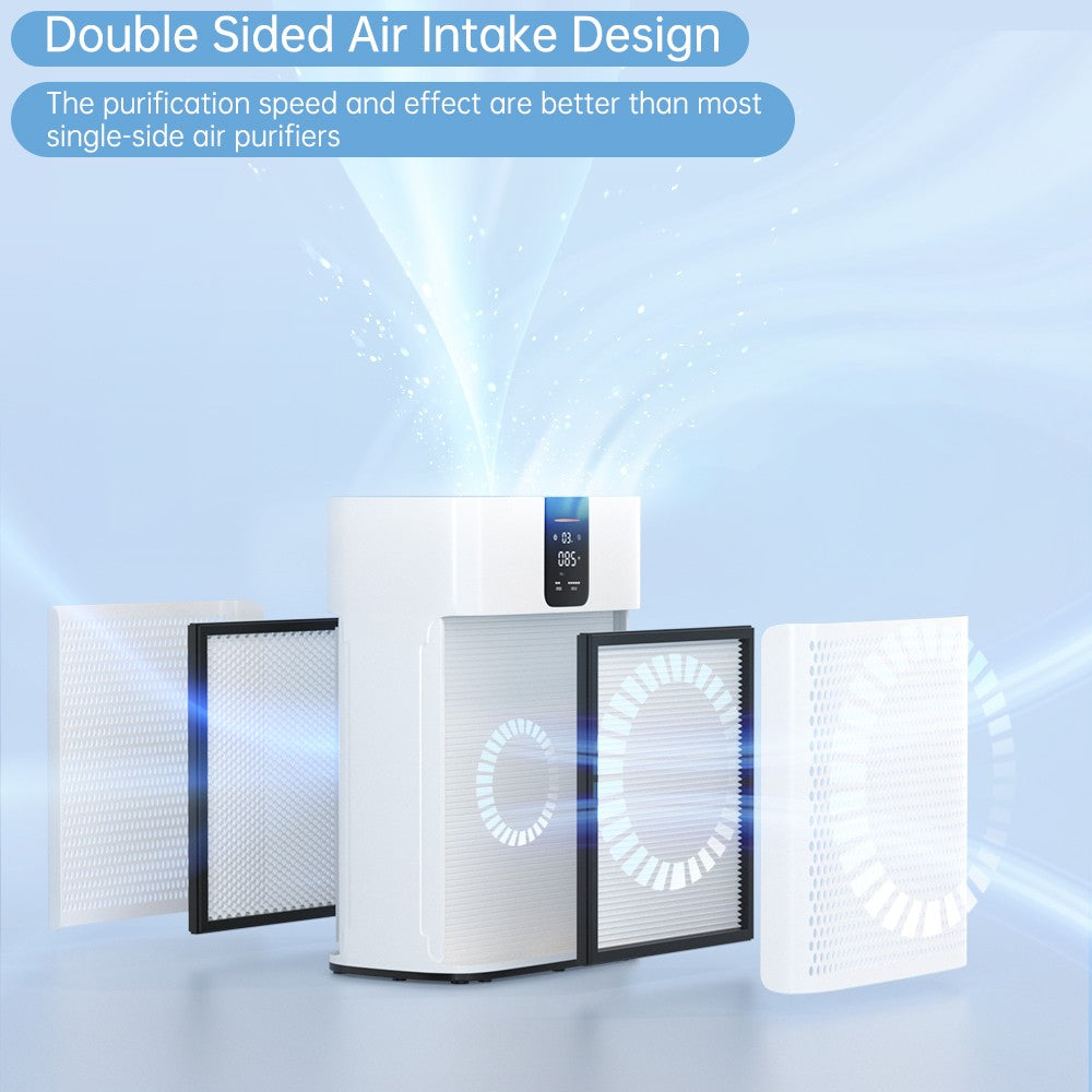 Air Purifier for Home Bedroom Office Large Room Up to 2400 Ft² Dust W/ 2 Filters