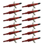 12PCS Hunting Red Killzone Broadheads 100Grain Sharpen Blade 1" Cut Archery Tips