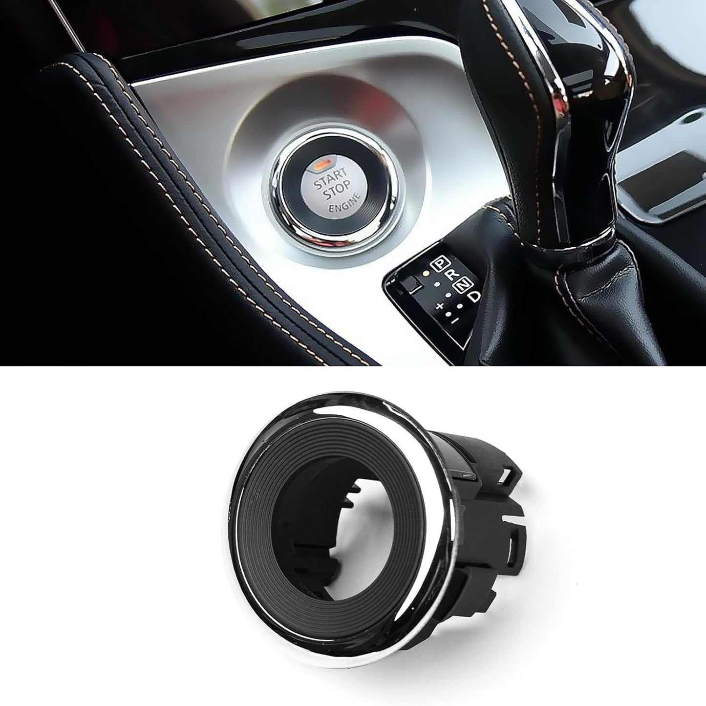 Engine Ignition Start-Stop Switch Button Ring For Nissan Pathfinder 2013-2020