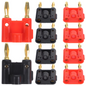 10 Pcs 4mm Gold Plated Dual Banana Plugs Screw Type Speaker Wire Cable Connector