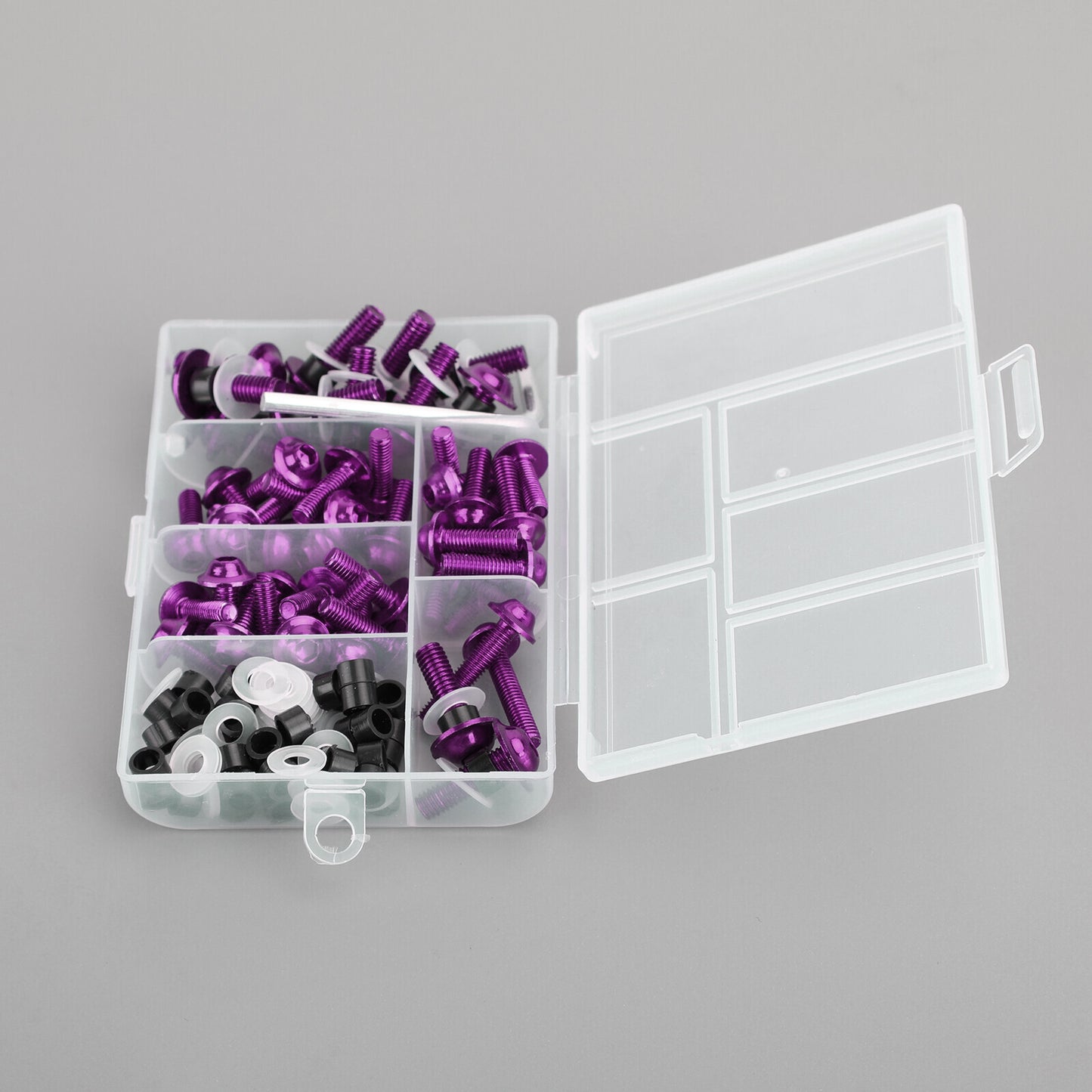 158x Motorbike Purple Fastener Clip Screw Kit Windscreen Fairing Bolt Universal